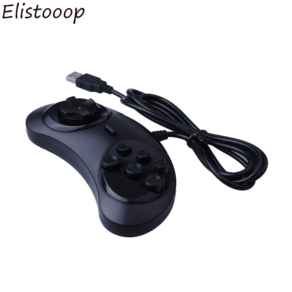 Новый проводной USB классический геймпад 6 кнопок SEGA Классический игровой