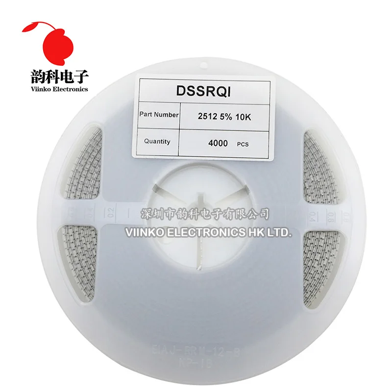 Резисторы с чипом SMD 4000 шт. 2512 1 Вт 0R 10 м 0 5 100 220 Ом 0.1R 0.5R 100R 220R 1K 2 K 4 7 10K 47K 100K м|resistor 100|smd
