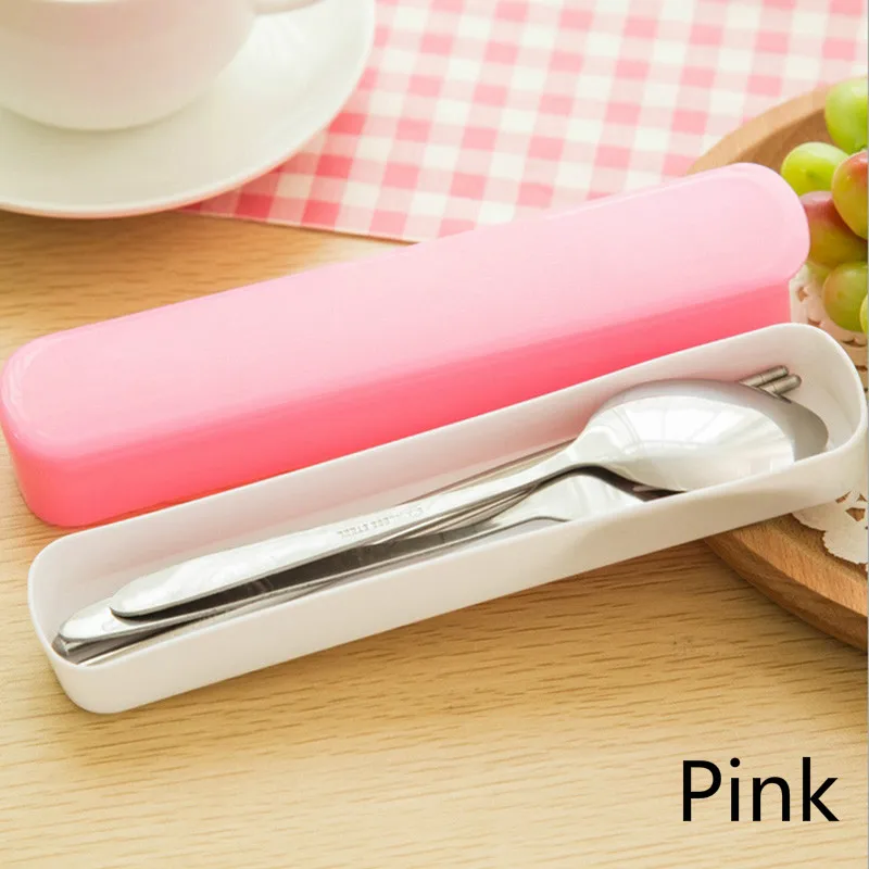 1 комплект набор из трех предметов портативная посуда ложка вилка палочки для еды