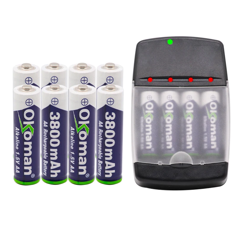 Большой емкости AA 3800mah 1 5 V Щелочная аккумуляторная батарея для света аккумулятор