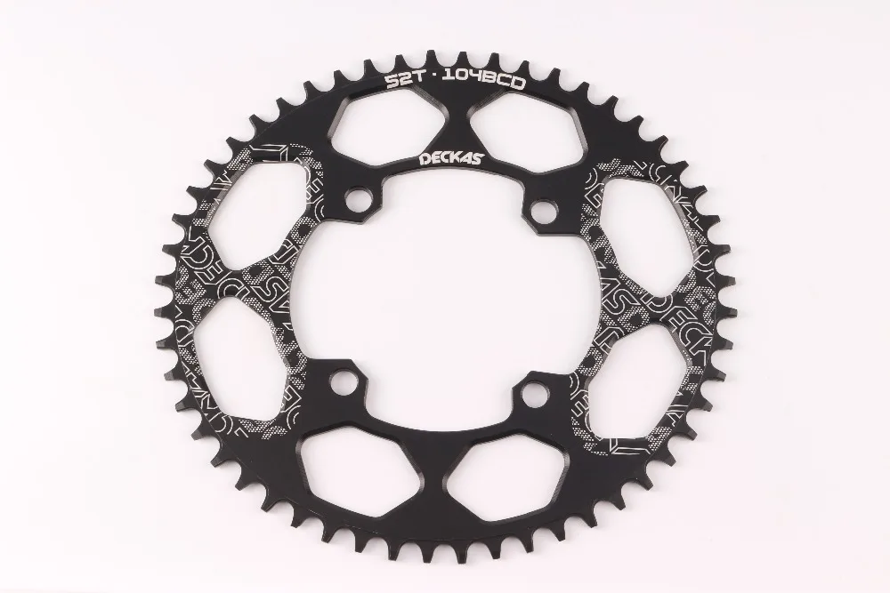 Deckas 104BCD 40/42/44/46/48/50/52 T горный Fiets Kettingwiel MTB fiets crankstel алюминиевый Smalle Brede Kettingblad BCD 104