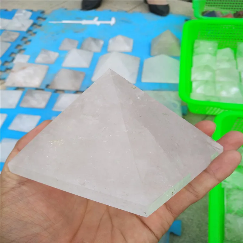 1 шт. натуральный белый кристалл Пирамида прозрачный ювелирное изделие продажи