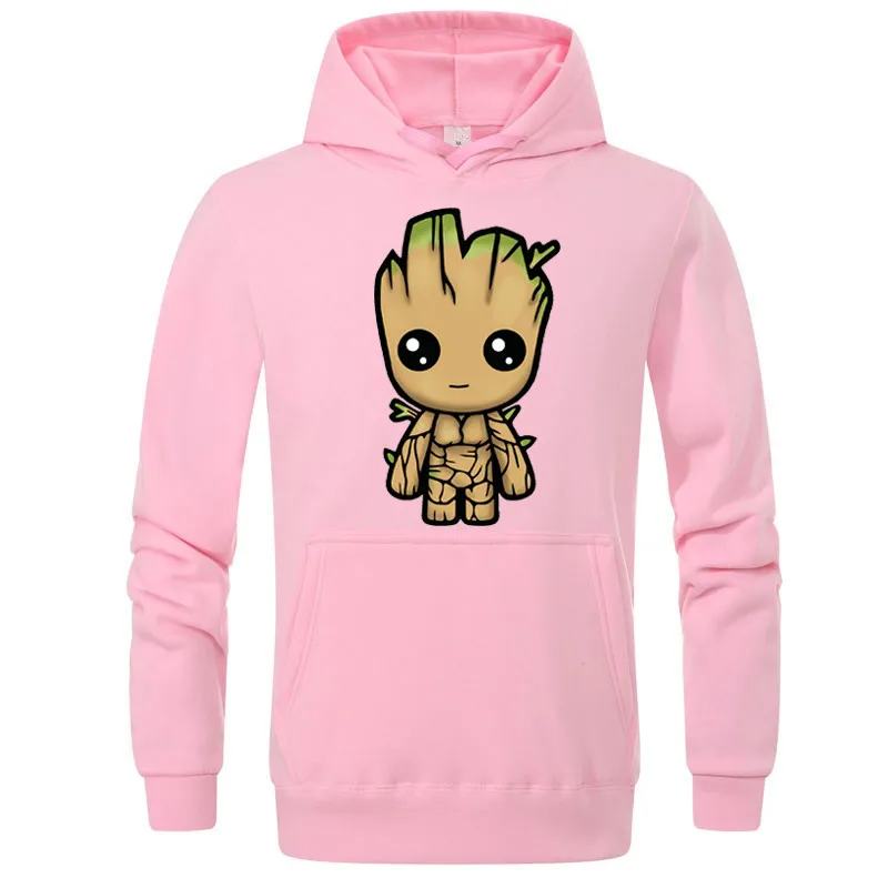 Мужская толстовка с капюшоном Marvel Groot Повседневная Толстовка в стиле Харадзюку