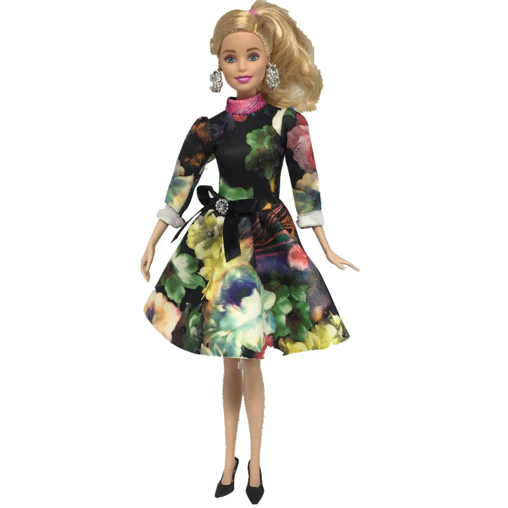 NK новейший комплект Кукольное платье модная мини юбка мягкая ткань благородный и