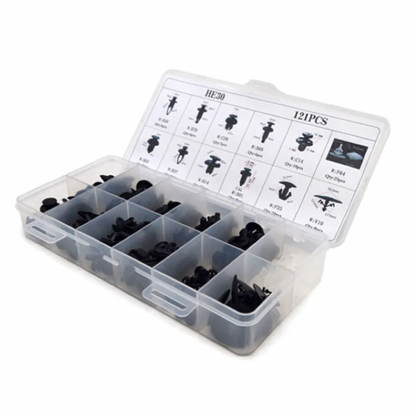 For Honda Accord Civic CR-V 121pcs Car Plastic Clip Rivet Fender Door Hood Bumper Clips Trim Body Fasteners Assortment Kit | Автомобили и