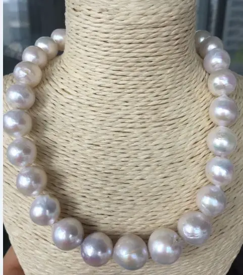 Barato Collar De Perla Blanca De Mar Del Sur, 12-13mm, 18 Pulgadas