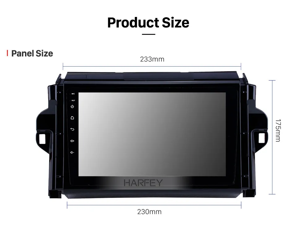 Harfey HD сенсорный экран головное устройство 2din GPS автомобильный радиоприёмник для- TOYOTA FORTUNER/Тайное 9 дюймов Android 8,1 автомобильный мультимедийный плеер