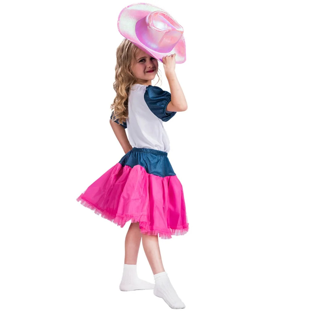 2017 новое поступление милый ковбойский костюм в клетку розовый для детей