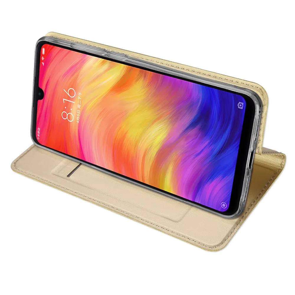 Для Xiaomi Redmi Note 7 чехол роскошный Магнитный Флип PU кожаный для Coque защитный
