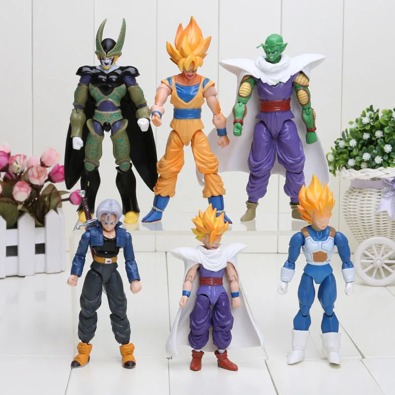 6 шт./компл. аниме Совместное подвижный сын пикколо Гохан Trunks Vegetto сотовый