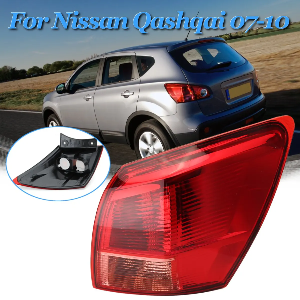 Right Высокое качество тормозной задний фонарь лампа для Nissan Qashqai 2007 2008 2009 2010 торможение свет лампы Корпус без жгута - Цвет: Right
