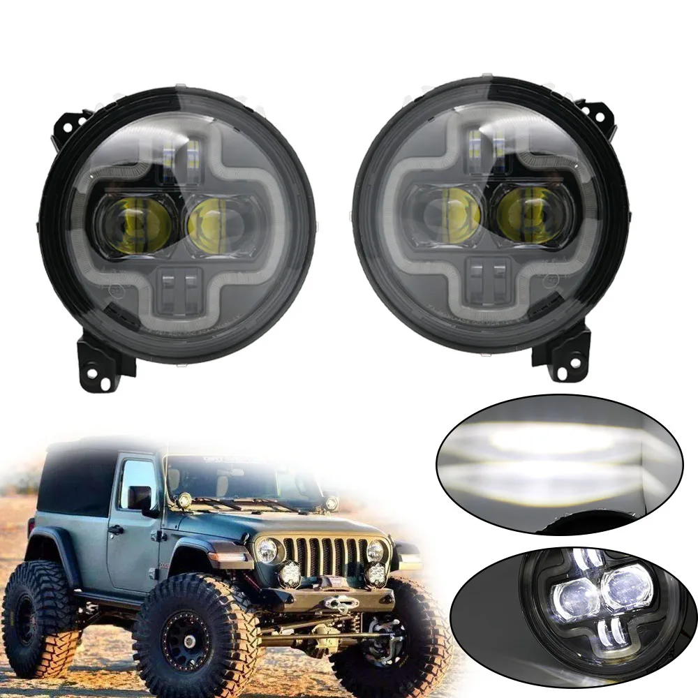 2019 новые фары с DRL и JL коннектором для 2018 Jeep Wrangler фар|Фара авто в сборе| |