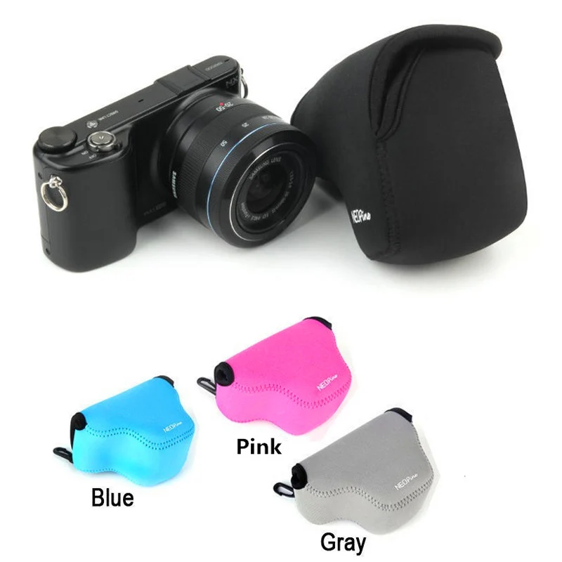 

Neoprene Soft camera case For SAMSUNG NX1000 NX1100 NX2000 NX3300 NX3000 20-50mm lens portable Camera bag Pouch Protector Cover