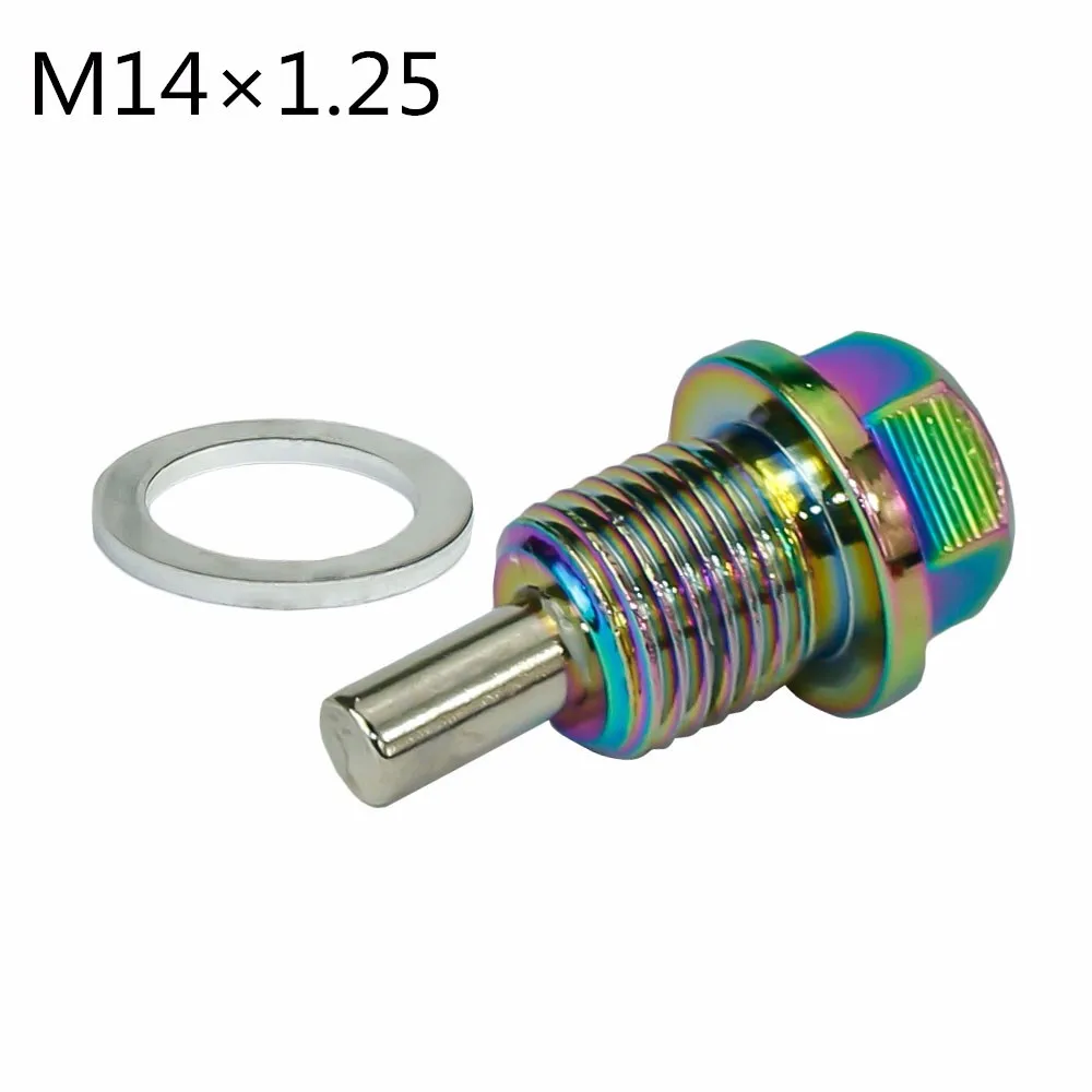 M12 M14 M16 M20* 1,5/1,25 Neo хром Алюминиевый магнитный болт слива масла сливной разъем Гайка слива масла Пробка Магнитный
