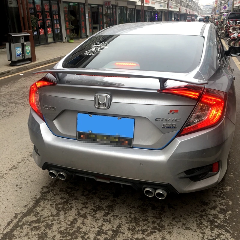 Для Honda Civic задний спойлер багажника Высокое качество ABS Материал грунтовка цвет украшение в виде хвостового крыла для Civic 10th