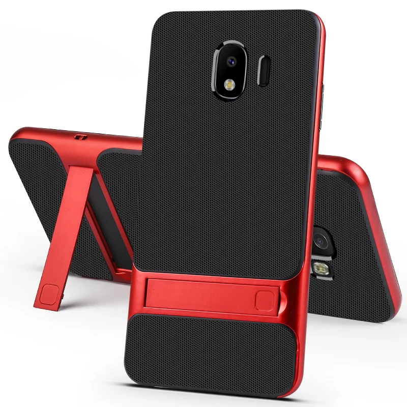 YonLinTan coque cover case For Samsung galaxy J4 2018 J4Plus plus Silicone Original Silicon back Phone with luxury holder covers |