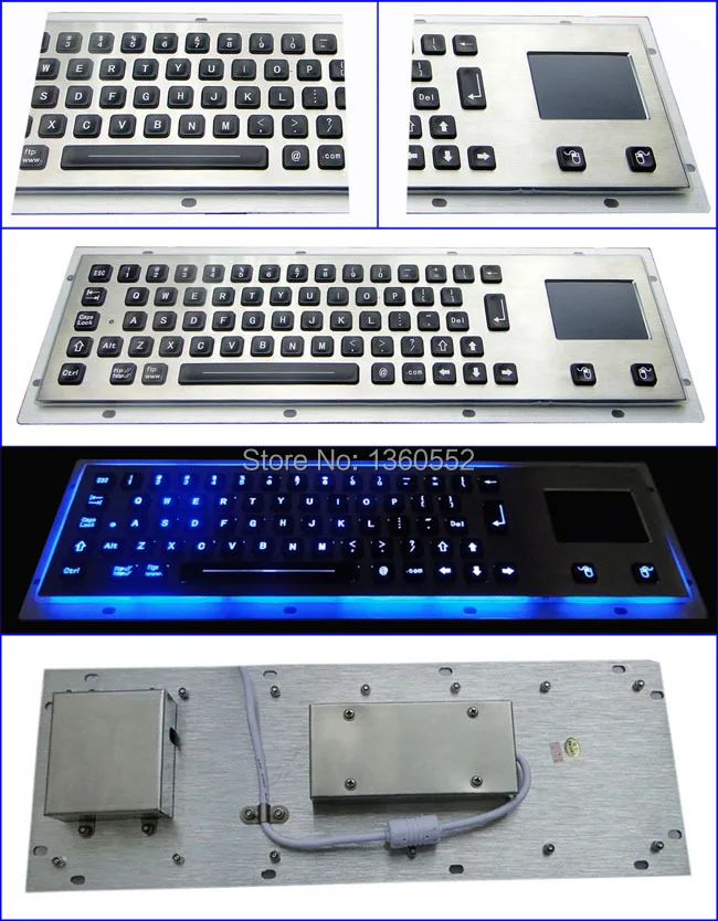 Водонепроницаемая клавиатура IP65 с 65 светодиодный ными клавишами и встроенной
