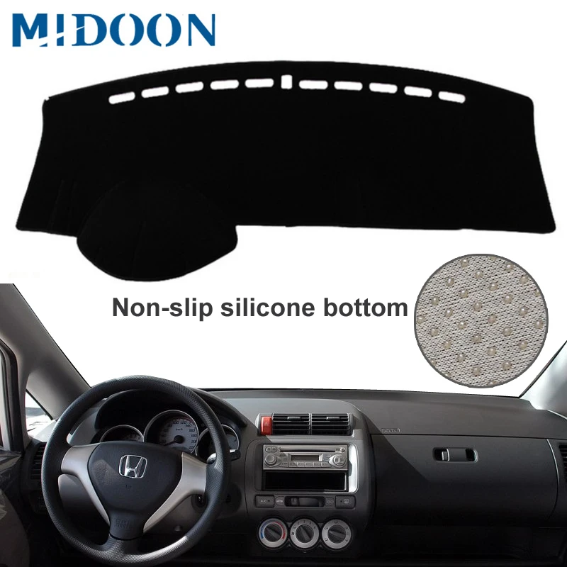 MIDOON для Honda Fit Джаз 2001-2007 Тюнинг автомобиля тире коврики козырек от солнца приборной панели крышки kовровое покрытие 2002 2003 2004 2005 200
