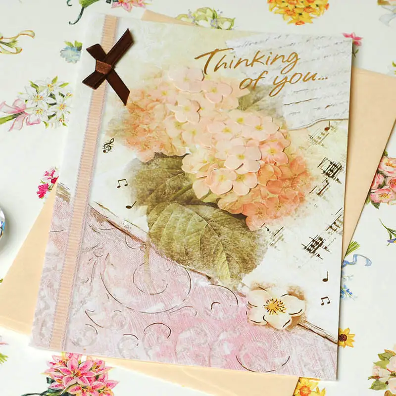 DoreenBeads бумажная карточка для рукоделия цветы на Рождество день рождения свадьбу