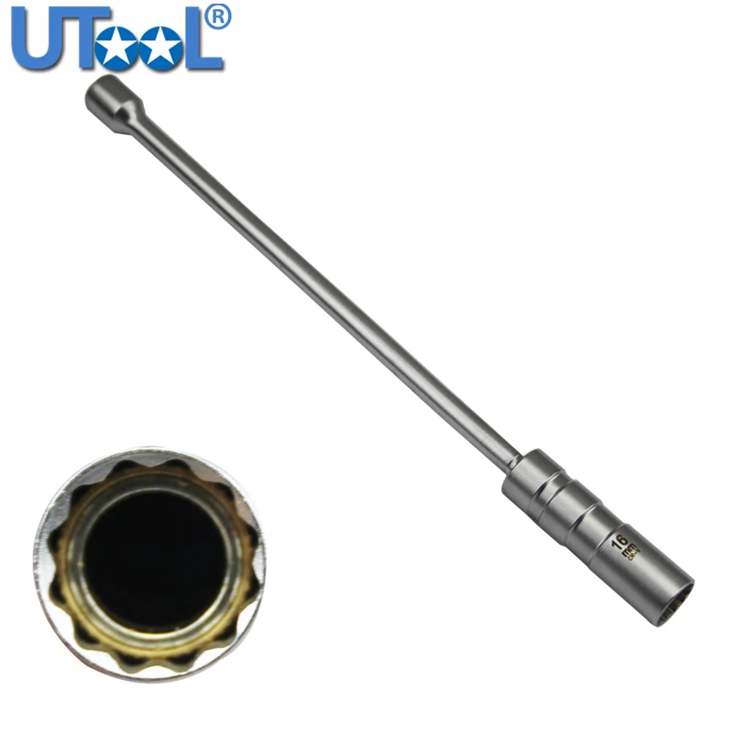 

12 Point Universal Spark Plug Sleeve Socket 14Mm 16Mm Thin Wall Magnetic Swivel