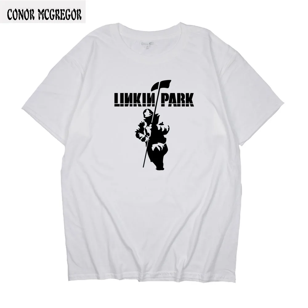 2018 XS XXL Мужская футболка в стиле рок с принтом Linkin Park коротким рукавом и круглым