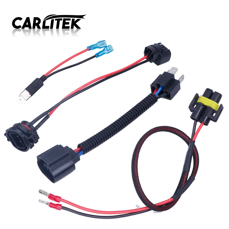 CARLitek 1 шт. комплект автомобильных фар разъем провода для Led H1 H3 H4 H7 H11 H13 9006 9007 5202
