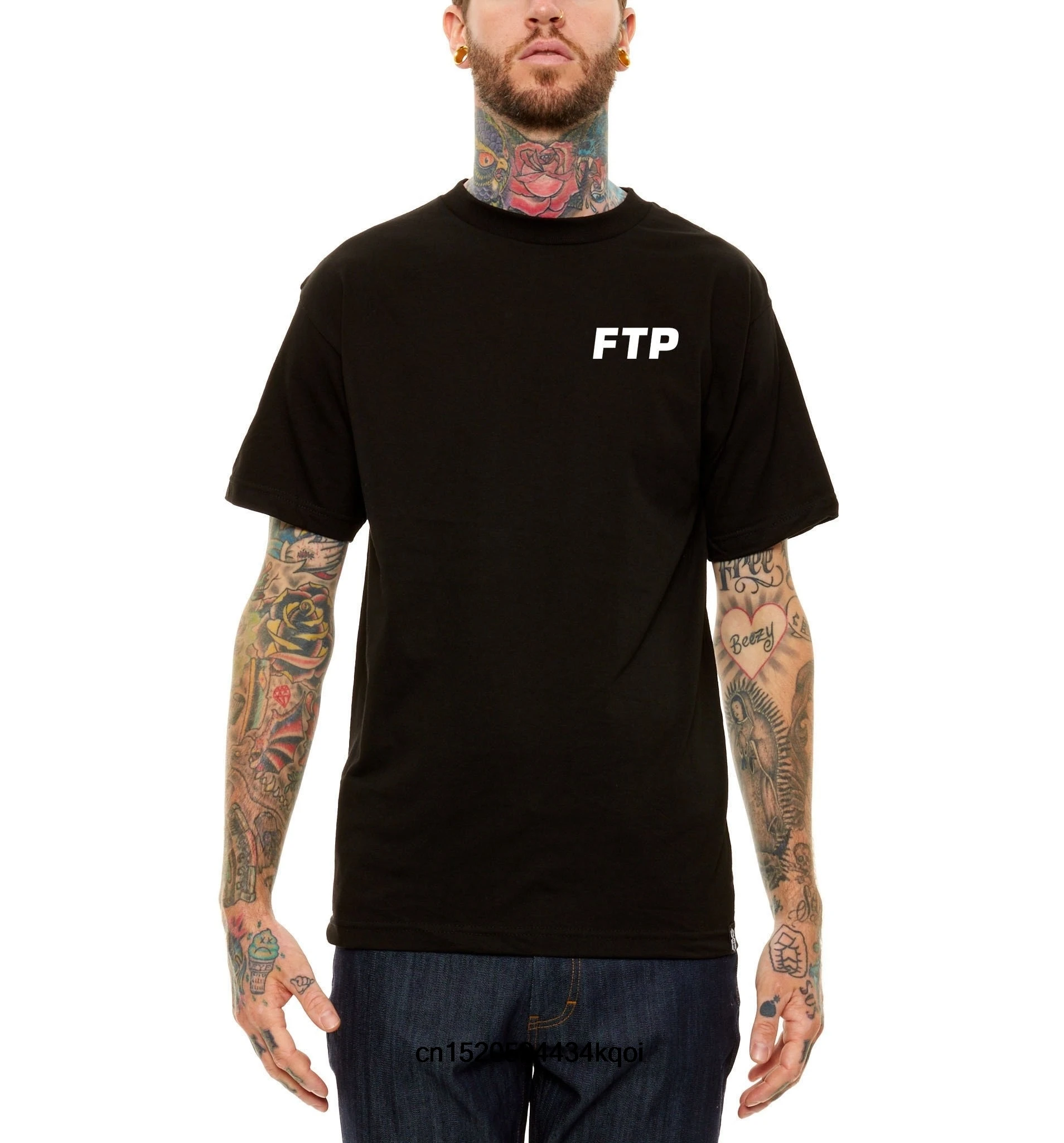 Custom Ftp Men Casual T Shirts Man Fashion Cotton Tops Black Size S-3XL | Мужская одежда