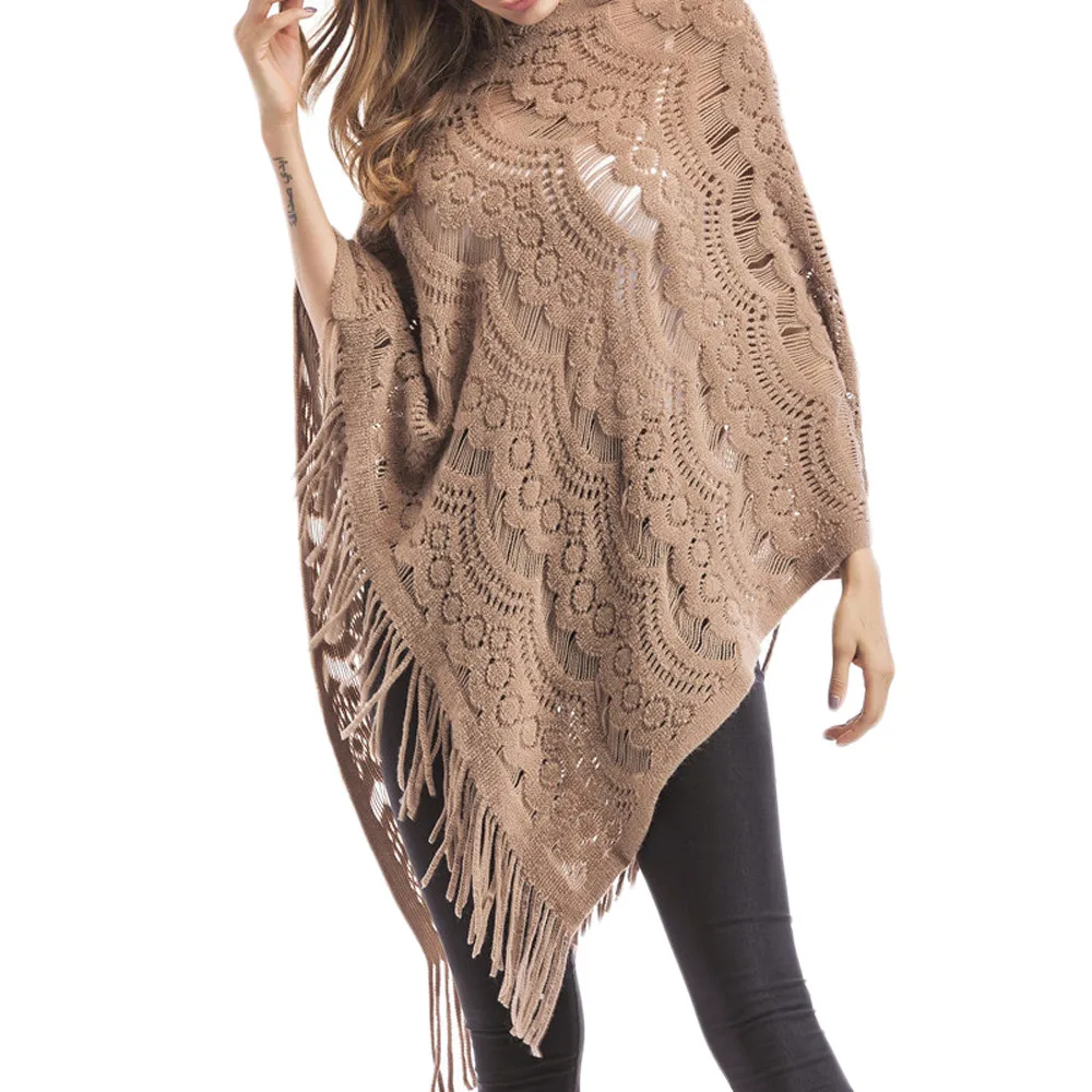 Женская Pull Femme Hiver Dames новые женские v образный вырез однотонная Ленточки плащ
