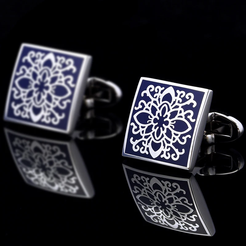 KFLK shirt cufflinks for mens Brand cuff buttons blue art link top grade gemelos High Quality abotoaduras Designer Jewelry | Украшения и