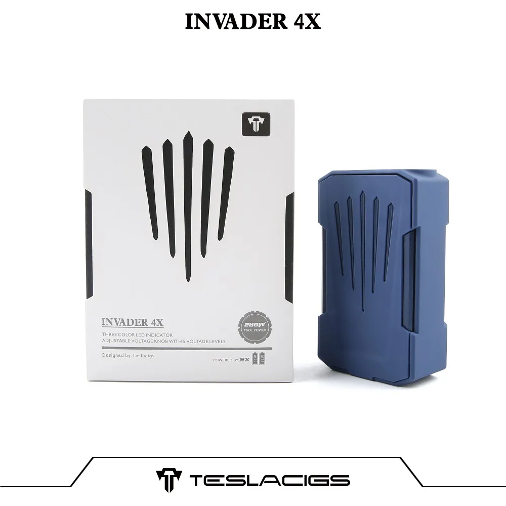 Tesla Invader 4X vv Box Mod для Kit вырезанная Защита Регулируемый Напряжение извилистый е