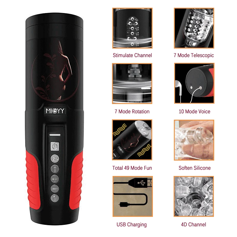 Электрический Мужской мастурбатор оральный секс чашка минет Глубокая глотка рот