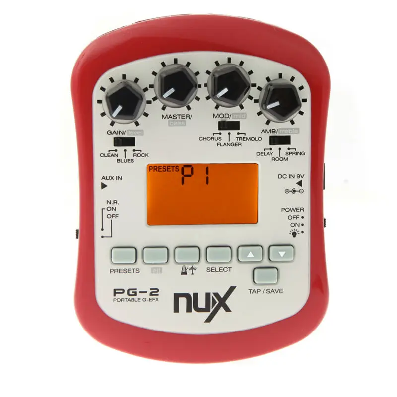 NUX PG 2 портативный хор Flanger тремоло гитарные эффекты педаль и тюнер метроном