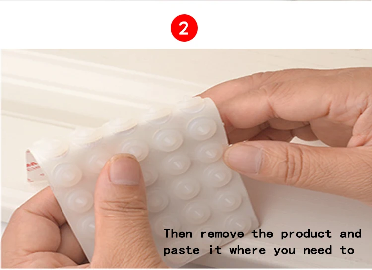 100PCS Self Adhesive Door Buffer Pad Rubber Silicone Feet Cabinet Drawers Clear Semicircle Bumpers Furniture Door Accessories