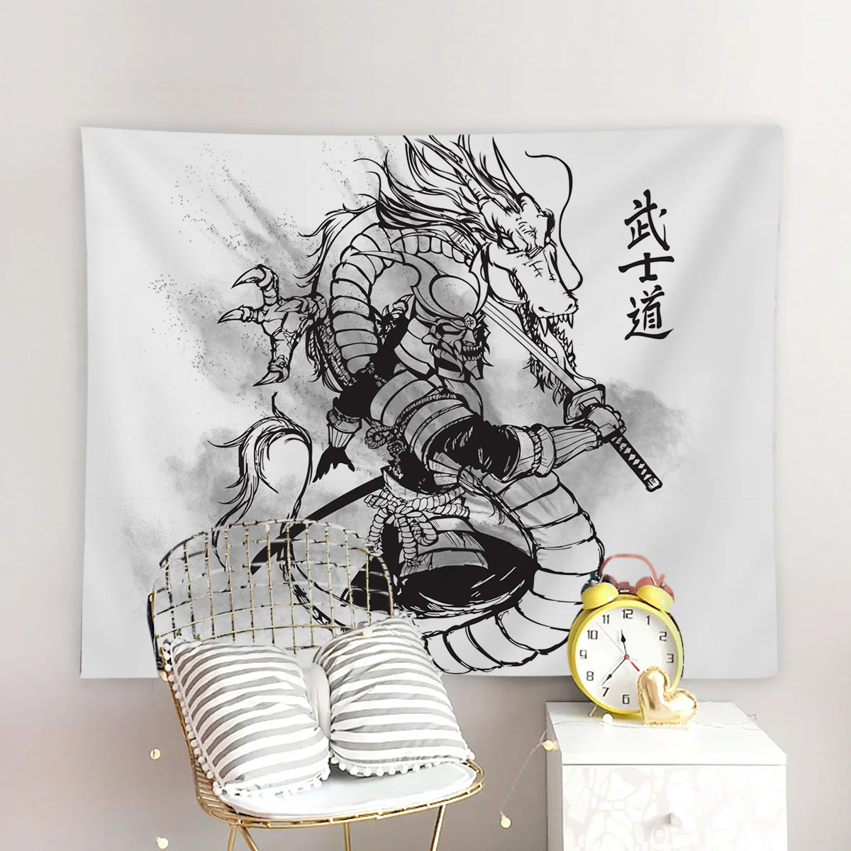 Goohome японский самурайский Настенный декор гобелены покрывало занавеска одеяло
