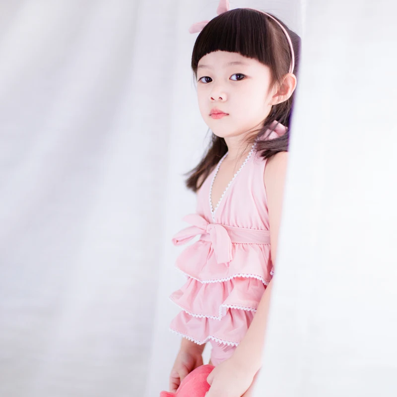 Детские купальники для девочек 3 шт. пляжное платье маленьких летняя детская