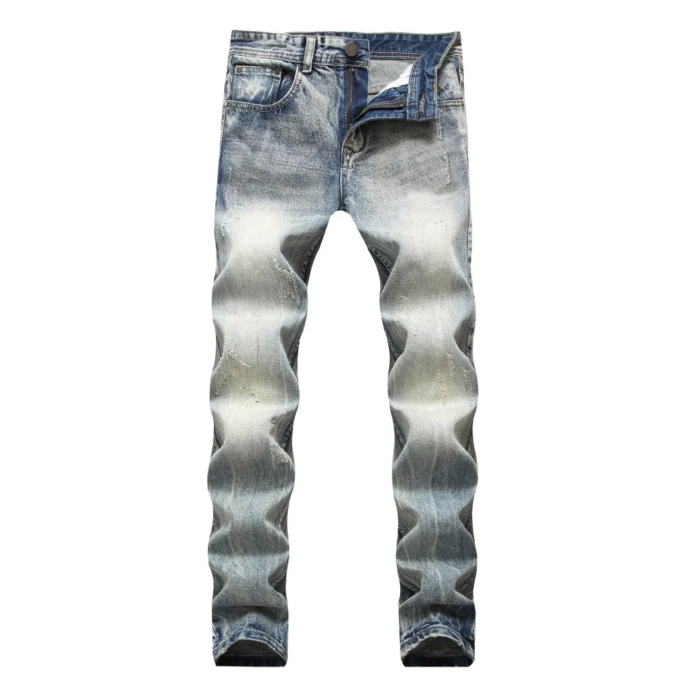 

2019 Biker Jean Men High Quality Vintage Jean Fashion Pant Male Slim Denim Trouser Plus Size