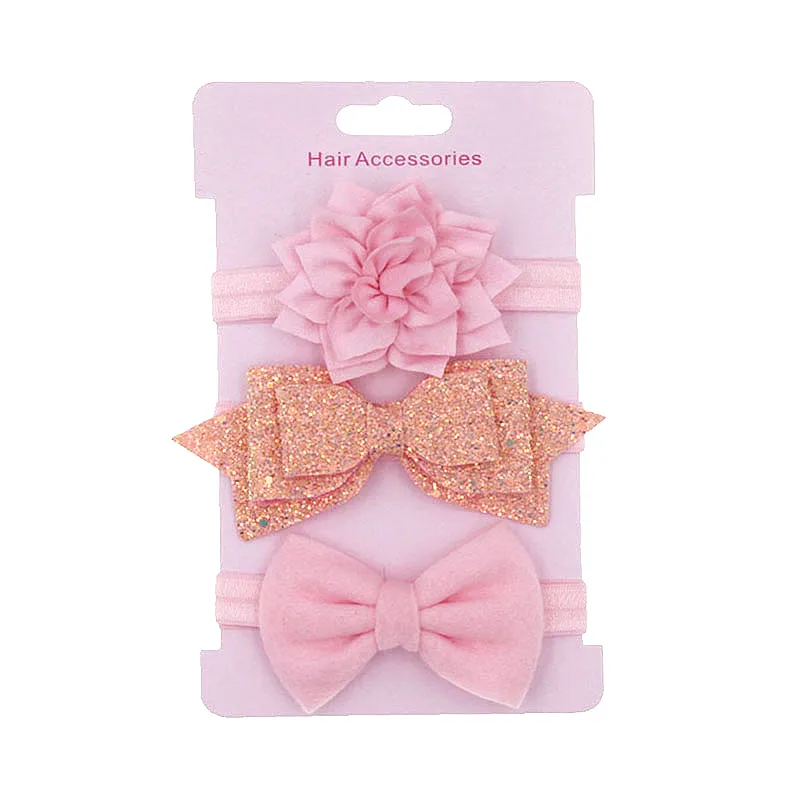3pc headband 32 3 шт./компл. Милая Одежда с бантом для маленьких девочек повязка на голову новорожденных детей, повязка на голову, повязка для малышей эластичная Детская повязка на голову Haarband Детские аксессуары для волос - Цвет: 3pc headband 32