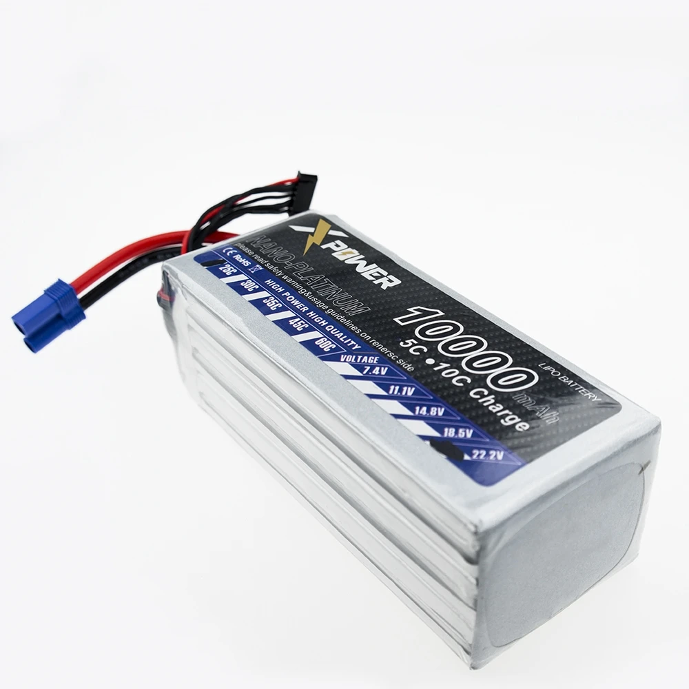 Литиевая батарея Lipo 22 2 в 10000 мАч разъем EC5 или T XT60 для радиоуправляемого вертолета