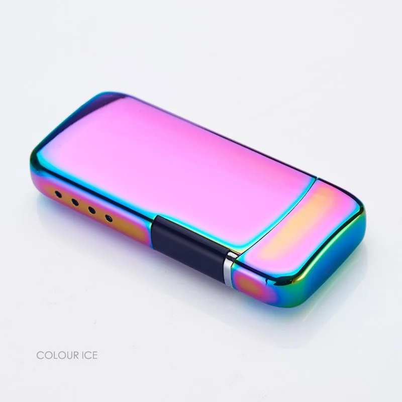 Сенсорный двойной дуговой плазменный USB Зажигалка светодиодный дисплей перезаряжаемый прикуриватель для сигарет дуговая импульсная электрическая зажигалка