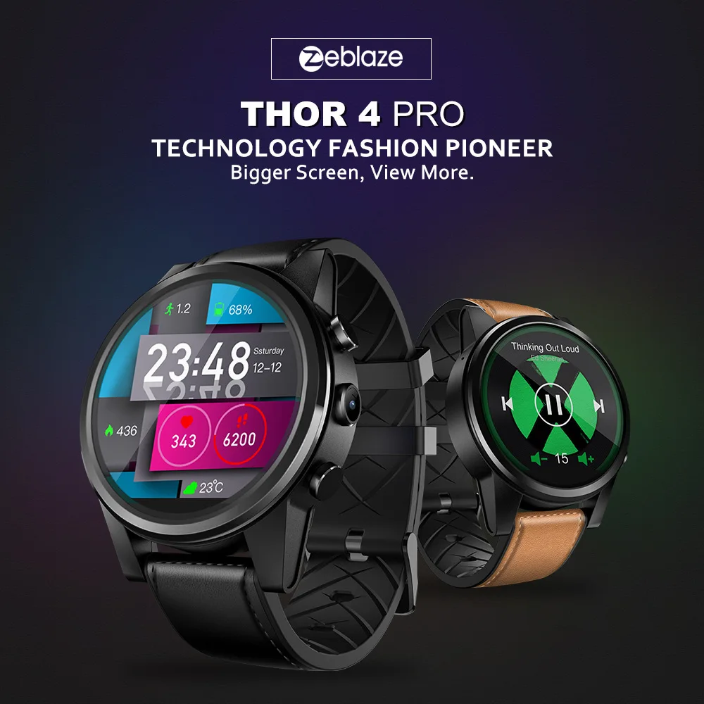 Умные часы Zeblaze Thor 4 Pro с 1 памятью 16 ГБ, 4G, умные часы с развлекательным вызовом