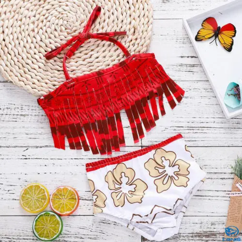 2 шт. детский купальник с кисточками|Комбинезоны| |