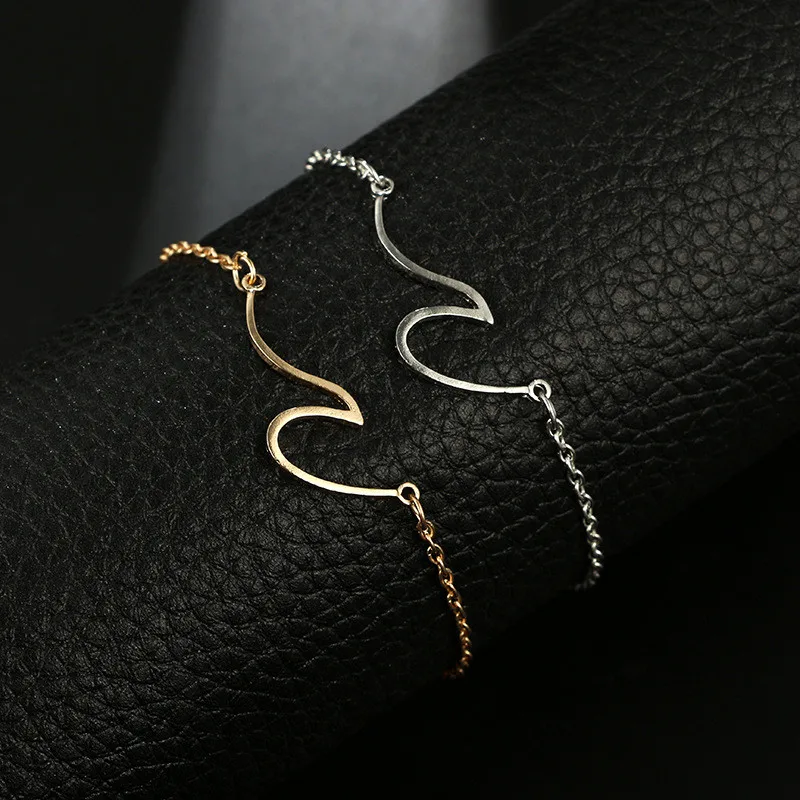 

Minimalist Geometric Wave Anklets Bracelets For Women Fashion Silver Color Alloy Anklets Chain Wedding Gifts Jewelry