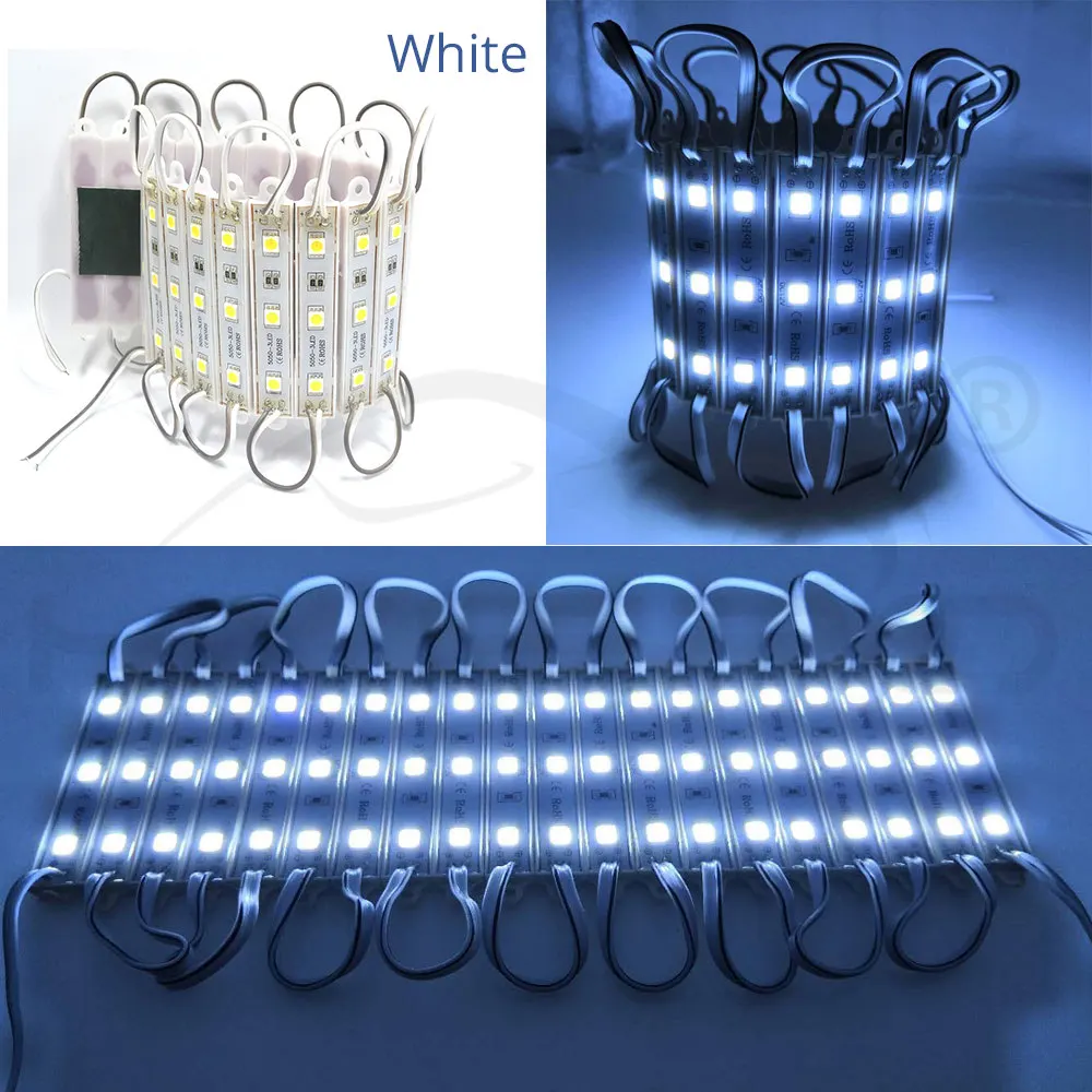 20X5050 SMD 3 светодиодный водонепроницаемый IP65 DC 12V светильник белый зеленый красный синий теплый-белый светодиодный светильник s для букв