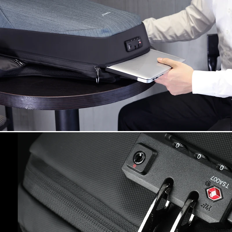 Tigernu, новинка, RFID, TSA, Противоугонный замок, рюкзаки для ноутбука, мужские, usb зарядка, водонепроницаемый, для путешествий, школьный рюкзак для мужчин, Большой рюкзак
