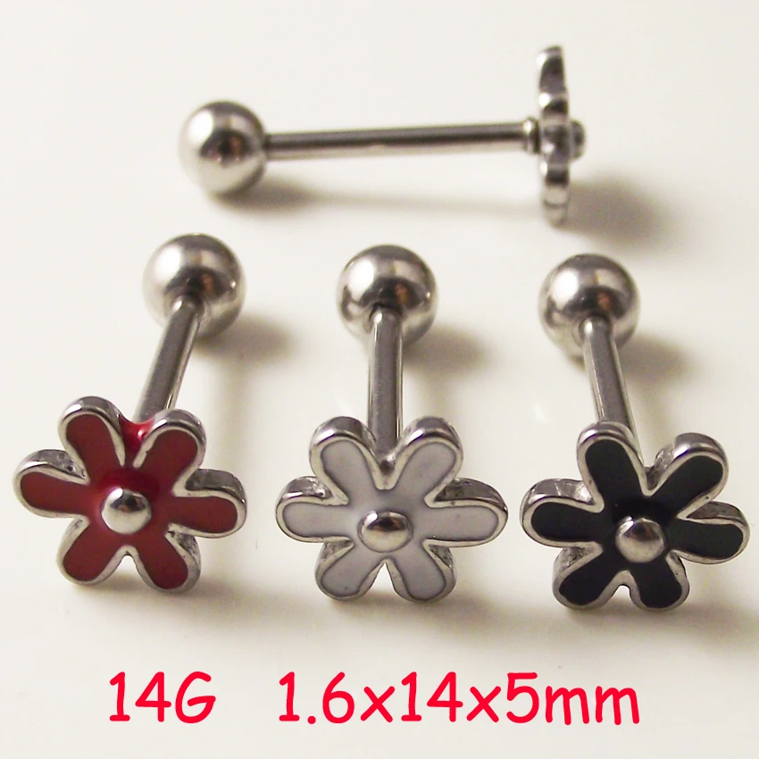 1 шт Бесплатная доставка Нержавеющая сталь цветок язык кольцо красная роза цветы