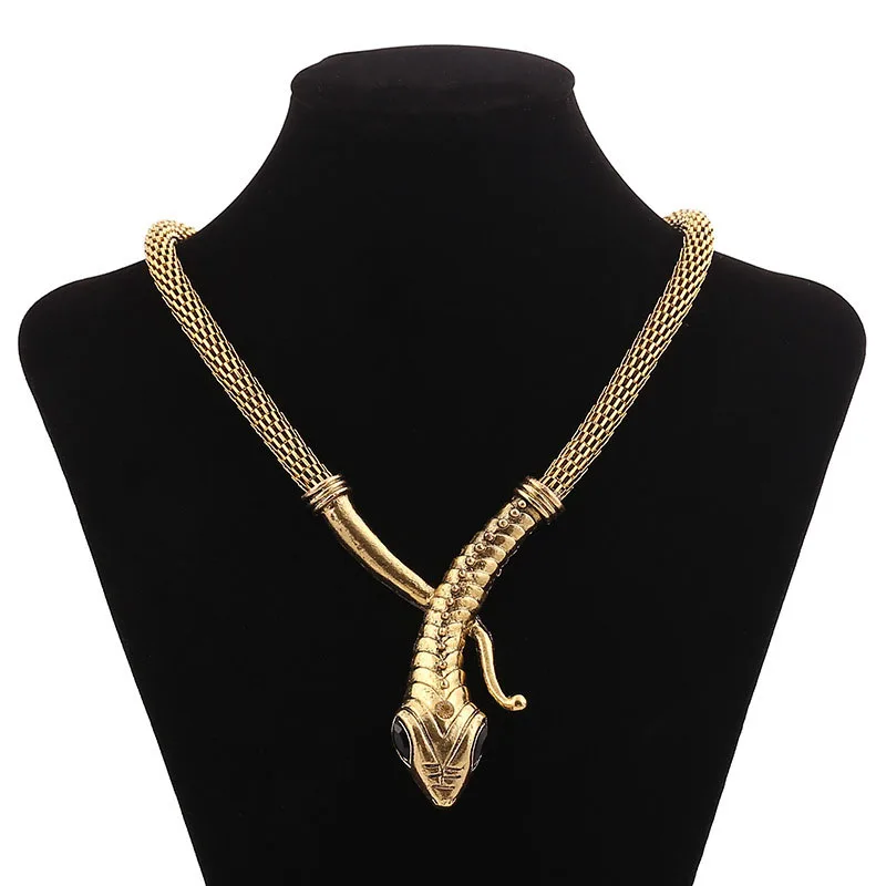 Женские ожерелья Чокеры с кристаллами Serpent Maxi цыганское винтажное ожерелье из