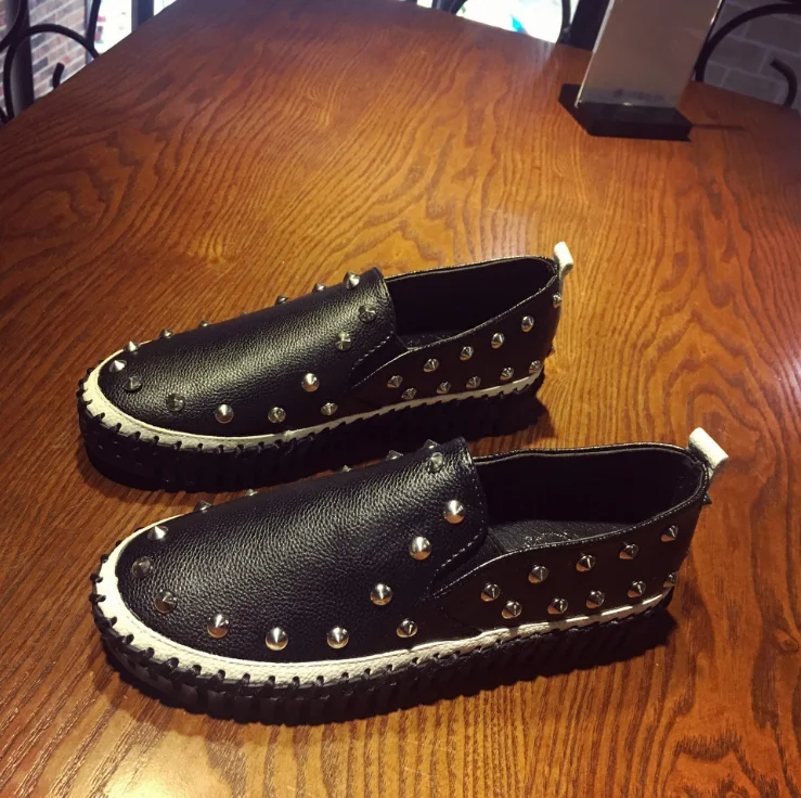 2016 новый летний мода свободного покроя кроссовки женщины из натуральной кожи