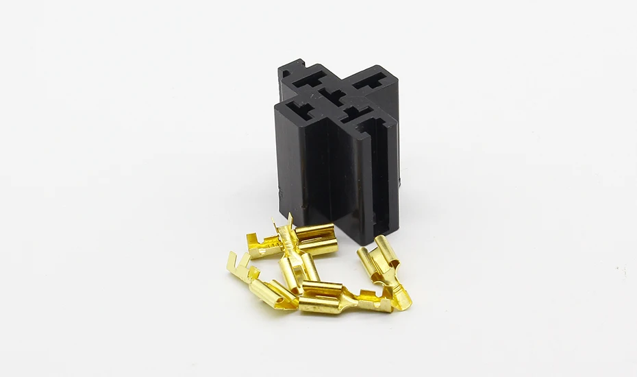 1 комплект авто автомобиль 5 Pin реле гнездо держатель с 5 шт. 6,3 мм медный терминал