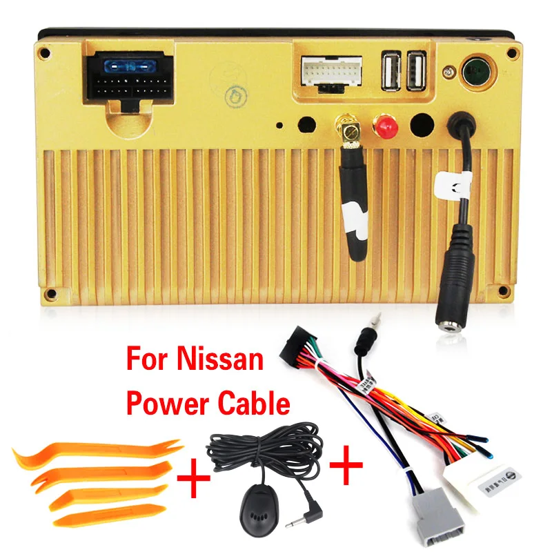 NISSAN cable NaviFly 32G rom Android 9,1 автомобильный fm-радио USB кассета для Nissan Toyota peugeot KIA Автомобильный мультимедийный с wifi 4G SWC RDS BT DVR - Цвет: NISSAN cable