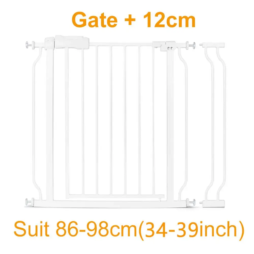 Gate and 12cm Детская Защитная Калитка детская защита лестницы защитный барьер с дверцей для детей безопасный дверной проем ворота домашние животные собака изоляция забор продукт - Цвет: Gate and 12cm